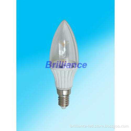 LED Mini Chandelier Candle Bulb, LED Globe, E17, Warm White
